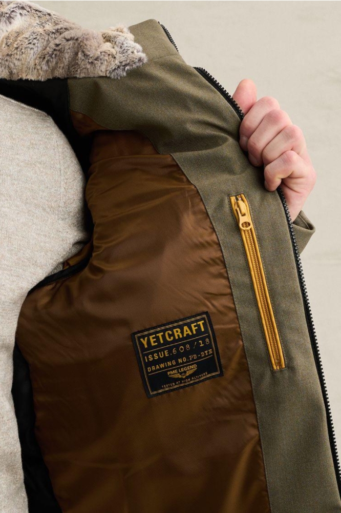 PME legend groene heren jas | Close up