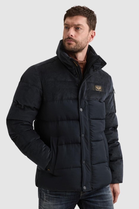 PME legend blauwe heren jas | Model vooraanzicht