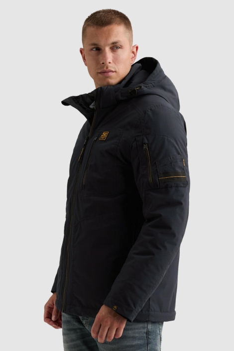 PME legend blauwe heren jas | Model zijaanzicht