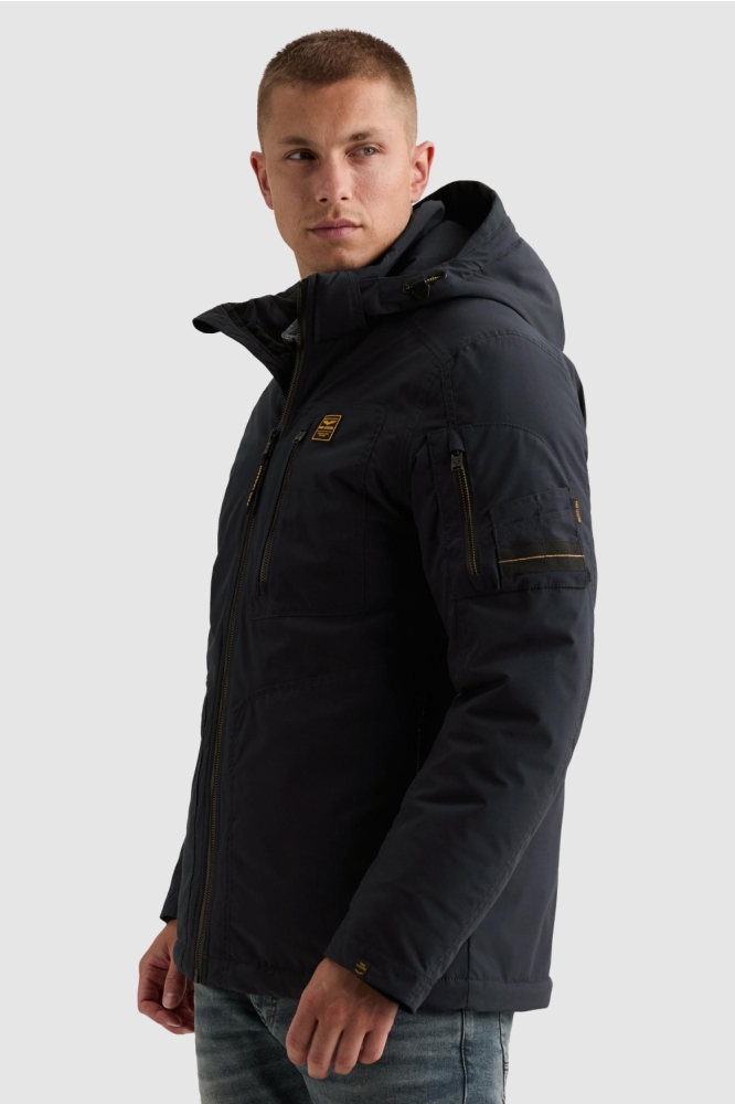 PME legend blauwe heren jas | Model zijaanzicht