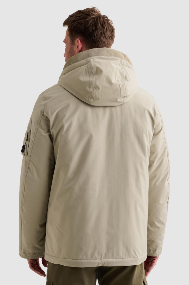 PME legend beige heren jas | Model achteraanzicht
