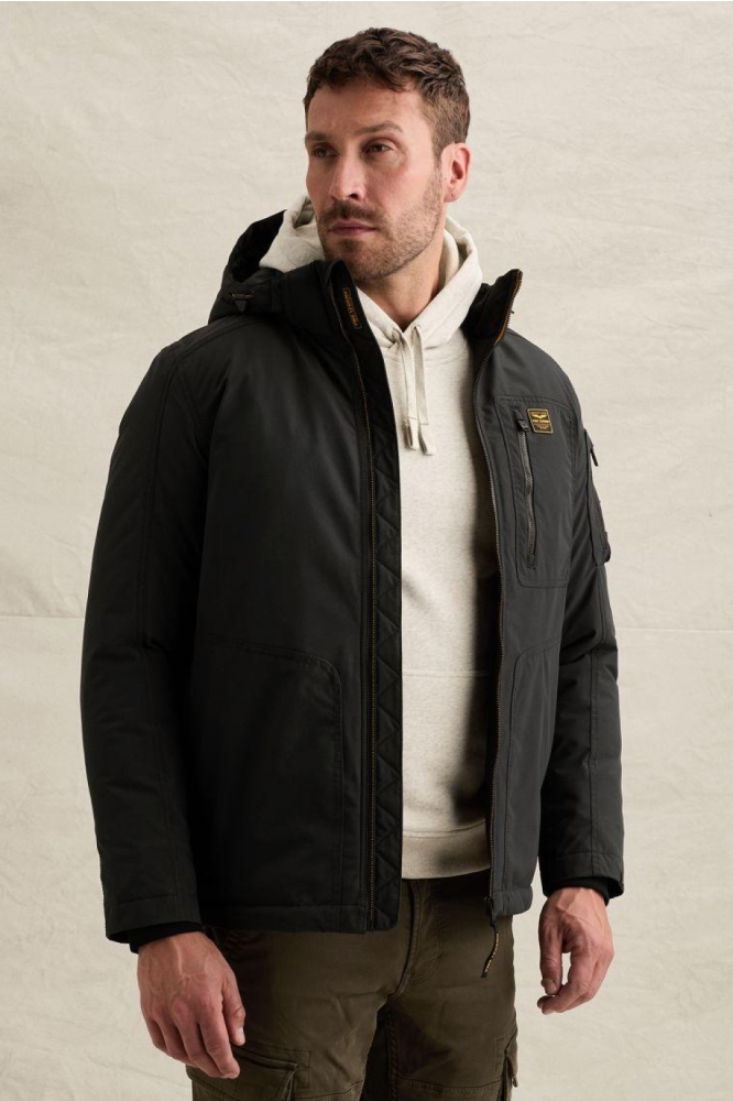 PME legend zwarte heren jas | Model vooraanzicht