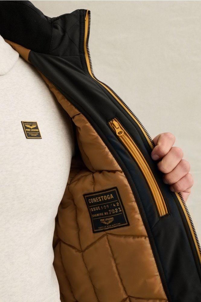 PME legend zwarte heren jas | Close up
