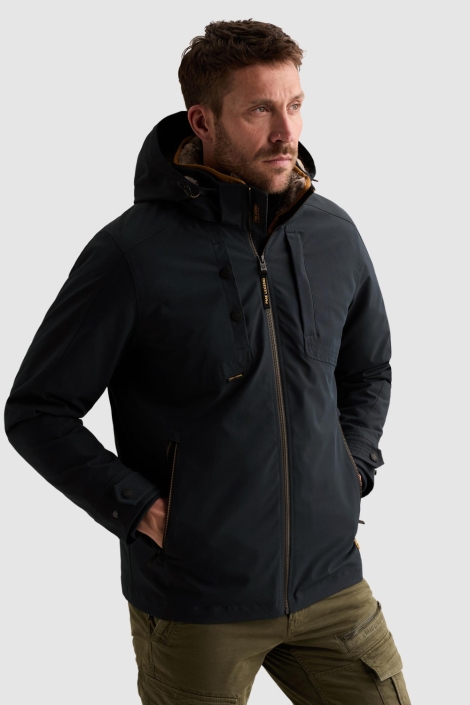 PME legend blauwe heren jas | Model vooraanzicht
