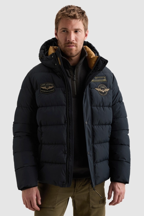 PME legend blauwe heren jas | Model vooraanzicht