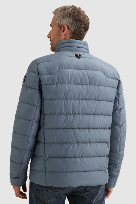 Vanguard blauwe heren jas | Model achteraanzicht