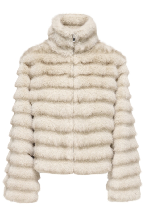 Jacqueline de Yong beige dames jas | Model vooraanzicht