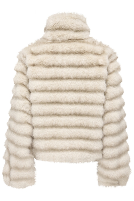 Jacqueline de Yong beige dames jas | Model achteraanzicht