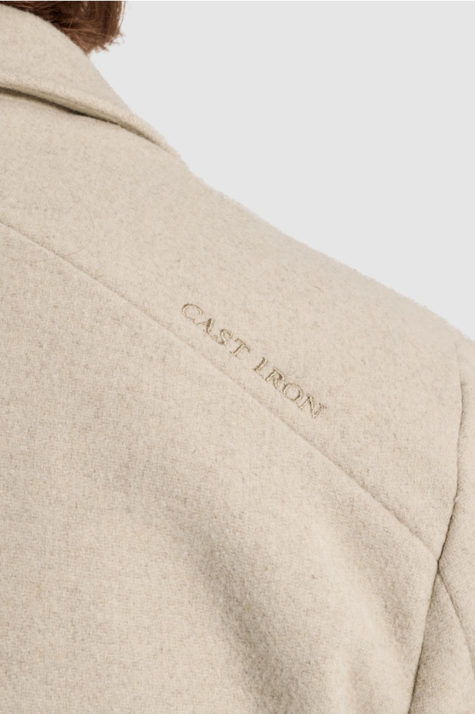 Cast Iron beige heren jas | Close up