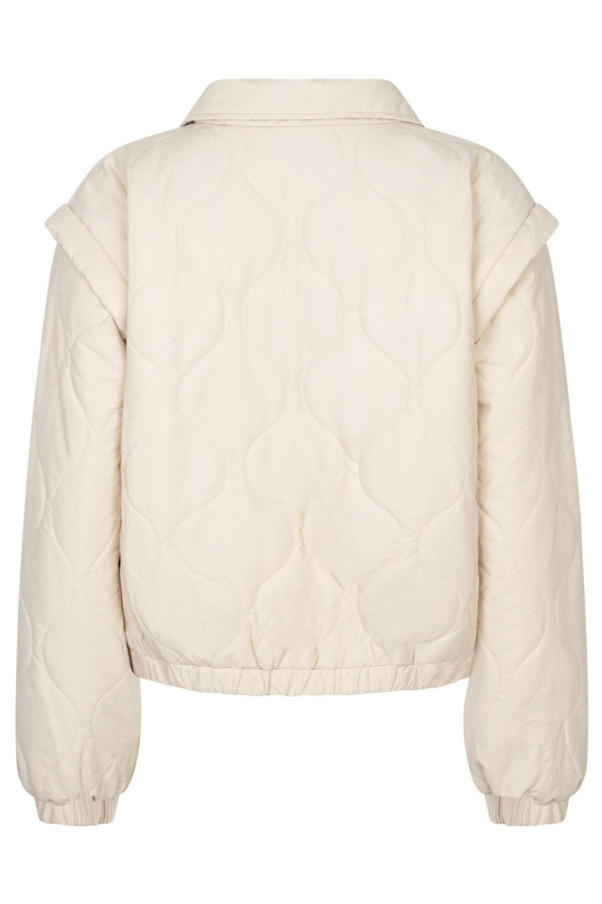 Ydence beige dames jas | Achteraanzicht