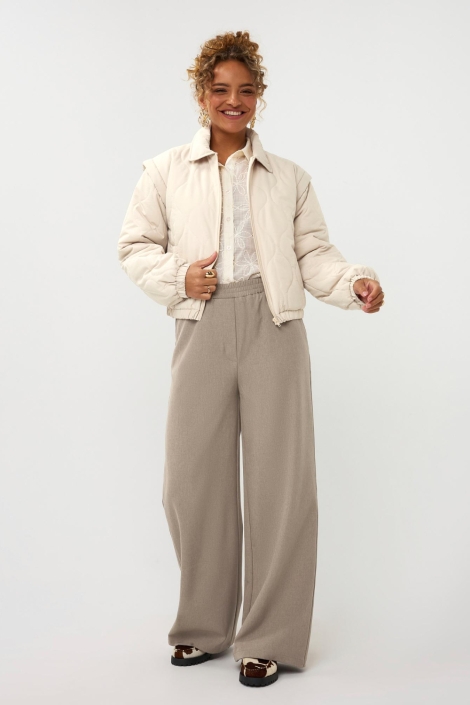 Ydence beige dames jas | Model