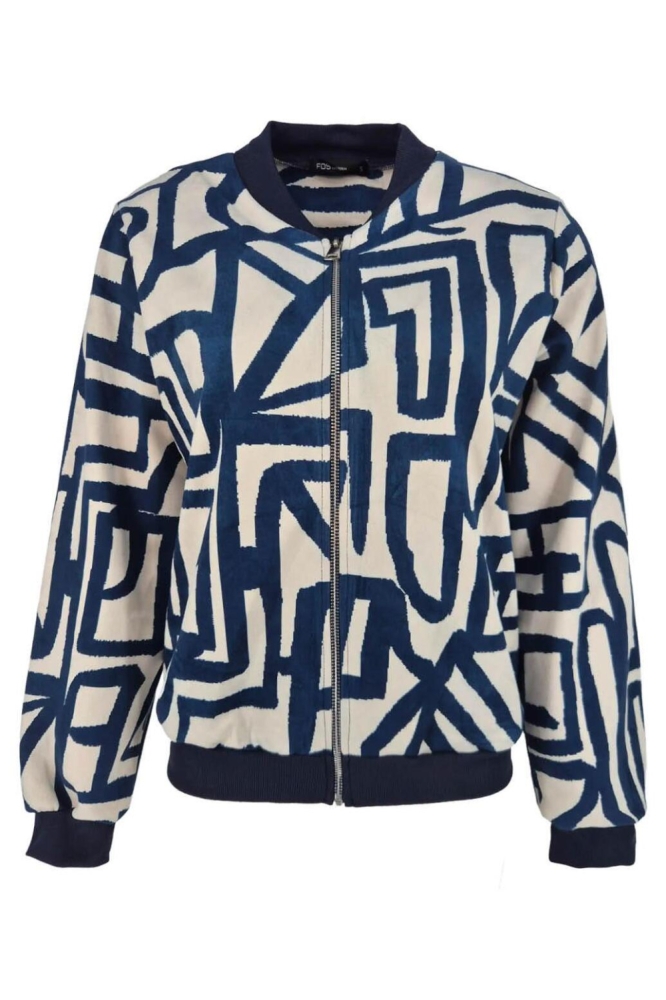 FOS Amsterdam blauwe dames vest | Vooraanzicht