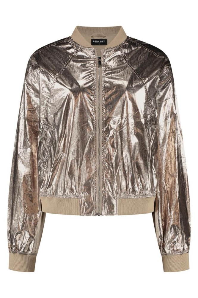 Lady Day gouden dames jas | Vooraanzicht