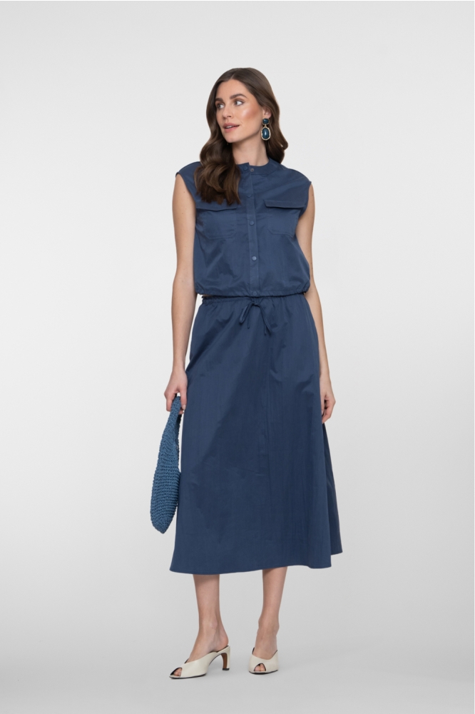 Geisha blauwe dames gilet | Model