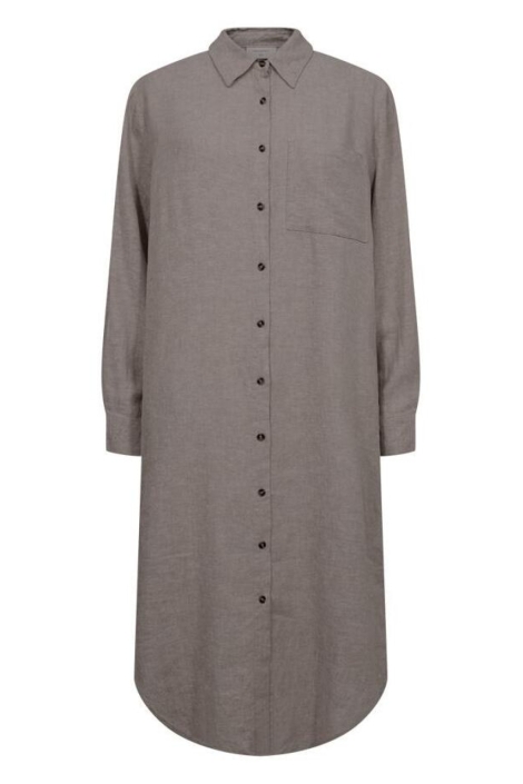 Freequent grijze dames jurk | Vooraanzicht