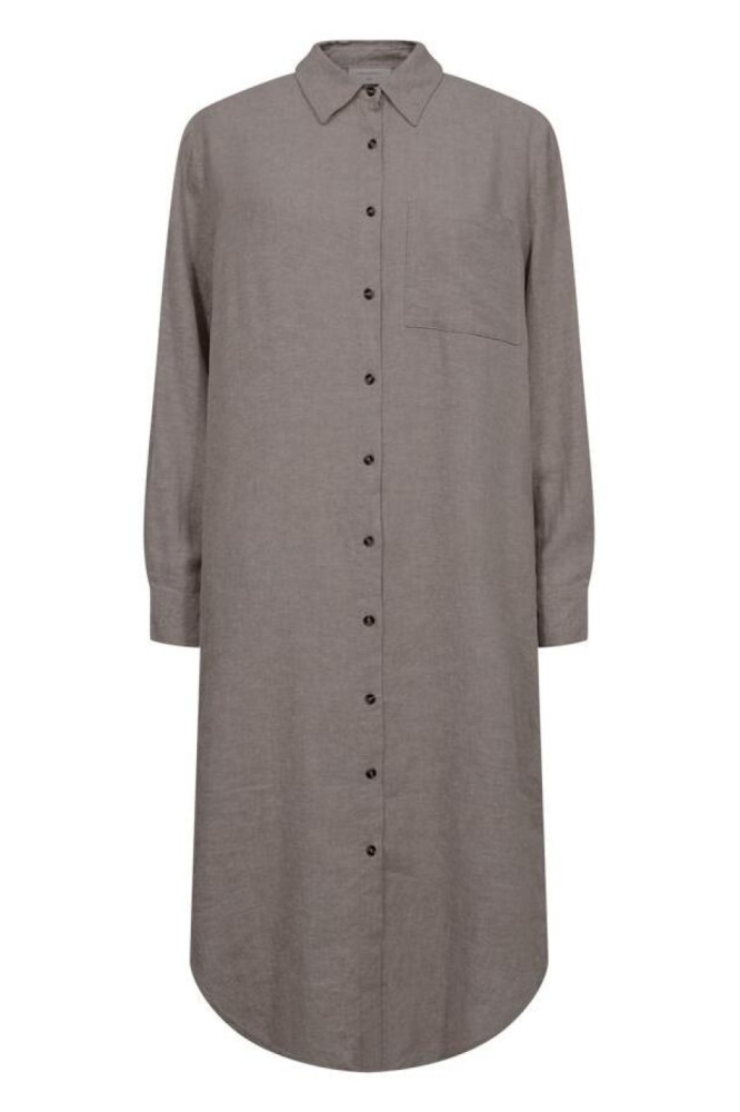 Freequent grijze dames jurk | Vooraanzicht