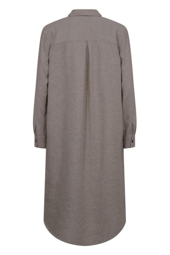 Freequent grijze dames jurk | Achteraanzicht