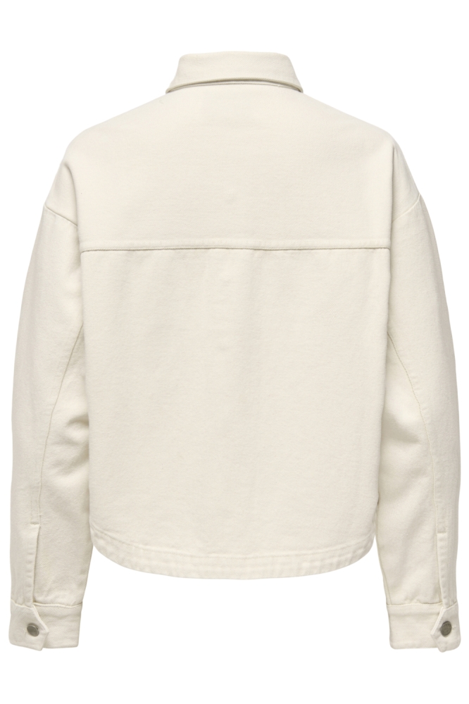 Jacqueline de Yong ecru dames jas | Achteraanzicht