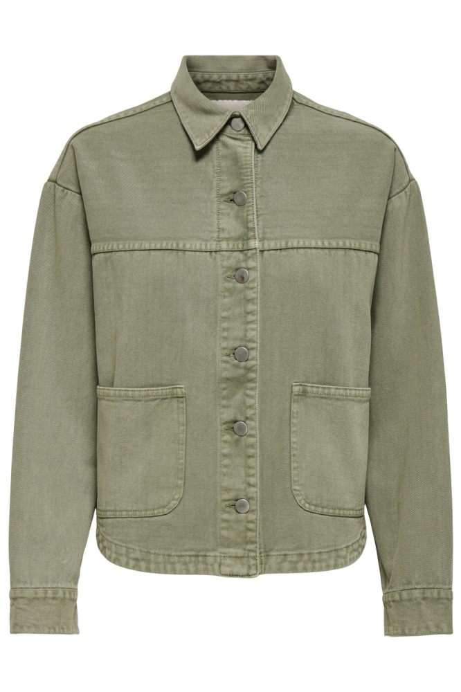 Jacqueline de Yong groene dames jas | Vooraanzicht