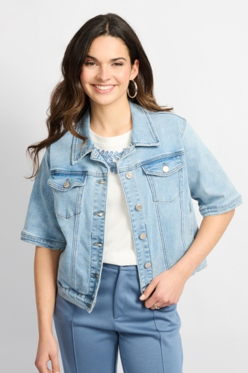 C&S The Label Jas INES JACKET 26ZNC01 DENIM MID BLUE