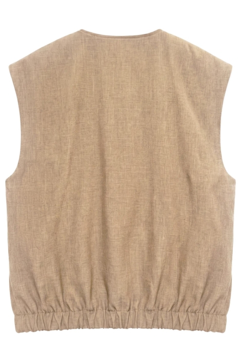 Vero Moda camel dames gilet | Achteraanzicht