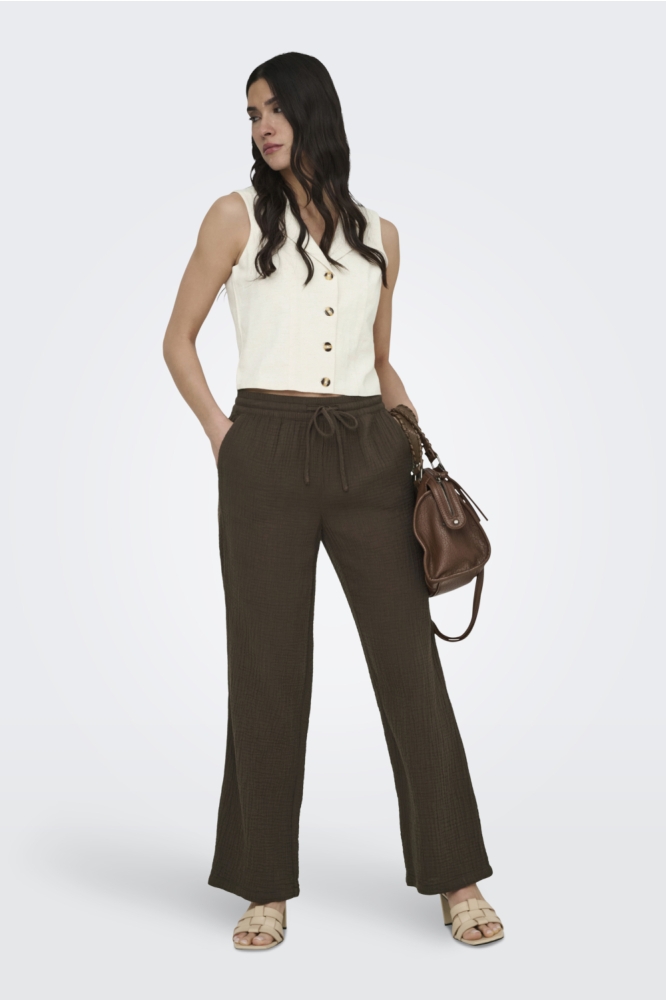 Jacqueline de Yong beige dames gilet | Model