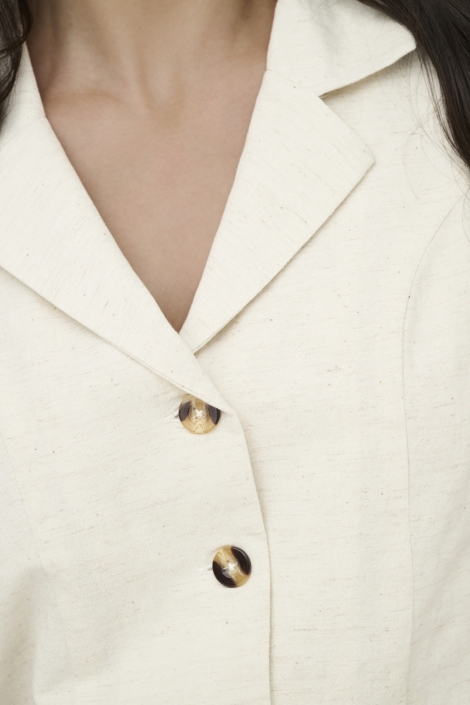 Jacqueline de Yong beige dames gilet | Close up
