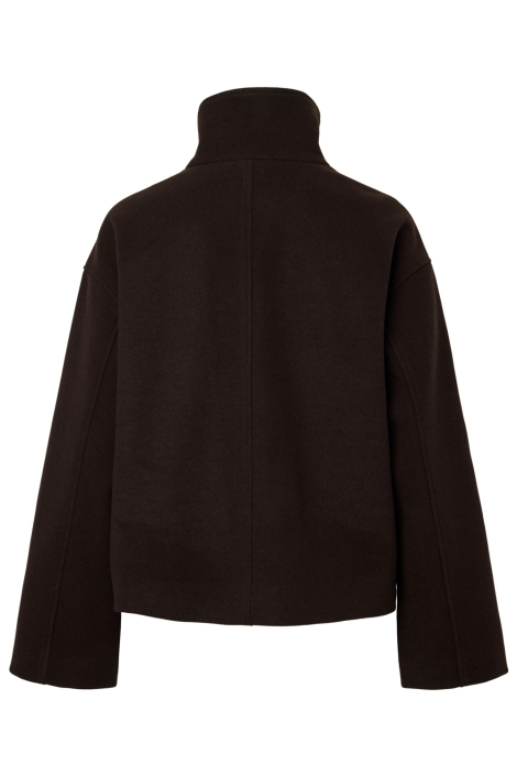 Pieces bruine dames jas | Achteraanzicht
