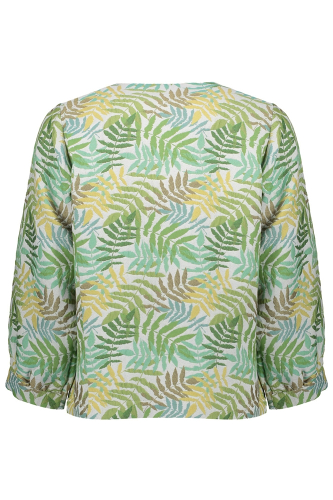 Geisha groene dames vest | Achteraanzicht