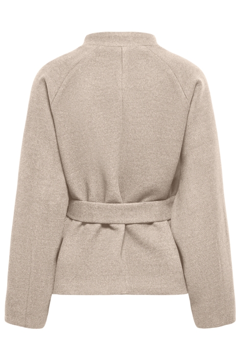 Jacqueline de Yong beige dames jas | Achteraanzicht