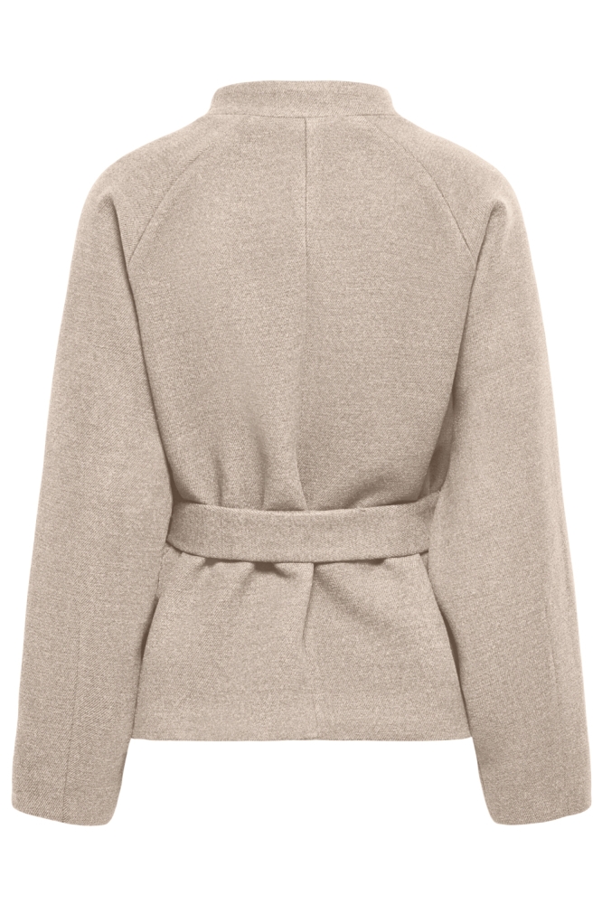 Jacqueline de Yong beige dames jas | Achteraanzicht