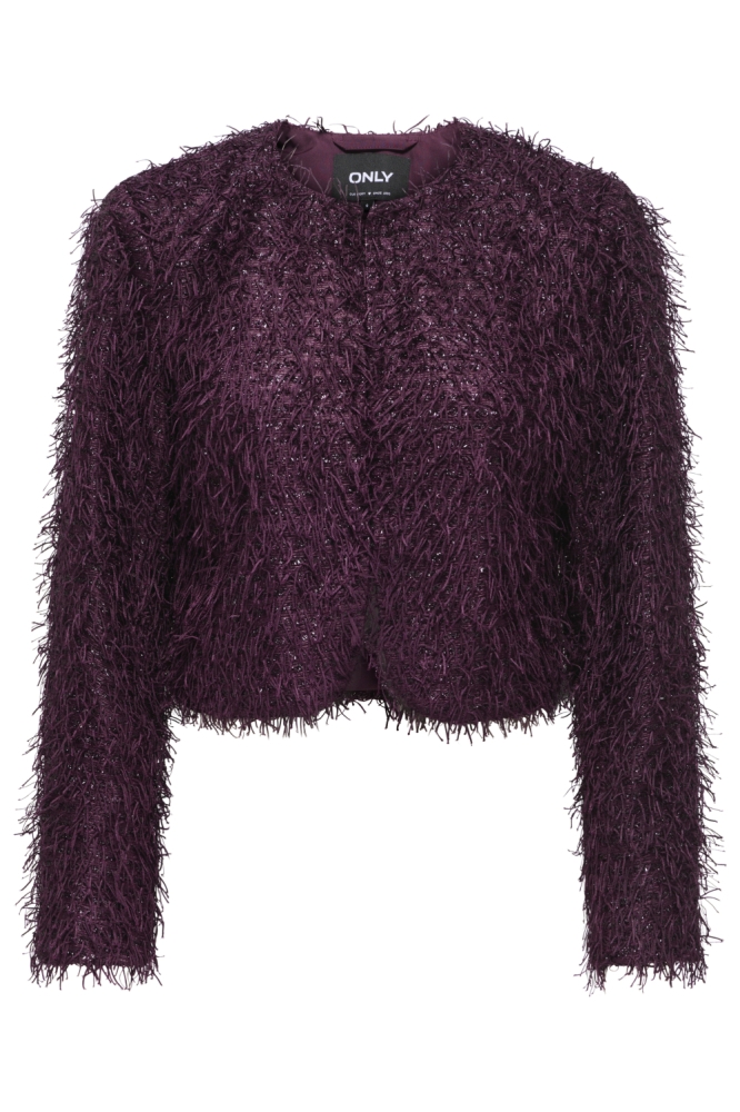 Only bordeaux dames vest | Vooraanzicht
