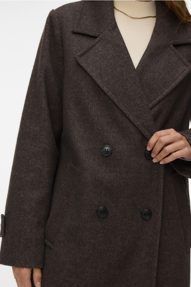 Vero Moda bruine dames jas | Close up