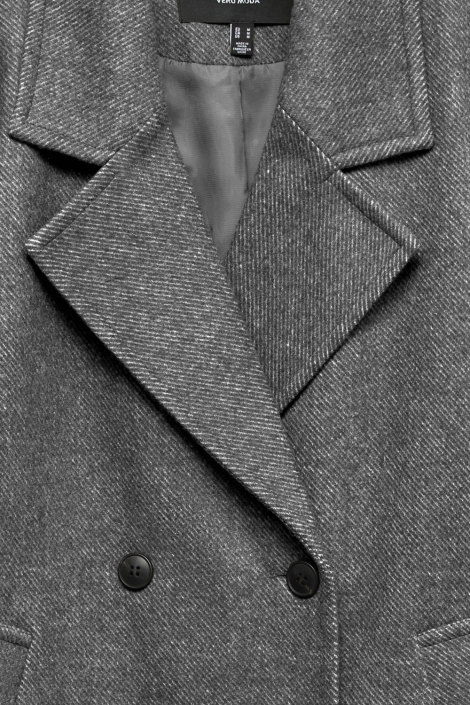 Vero Moda grijze dames jas | Close up
