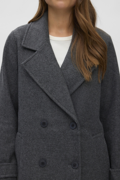 Vero Moda grijze dames jas | Close up