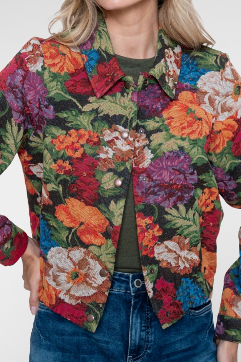 Geisha multi color dames jas | Kleurstaal