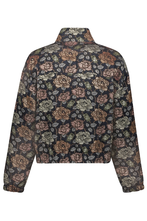 Geisha blauwe dames jas | Achteraanzicht