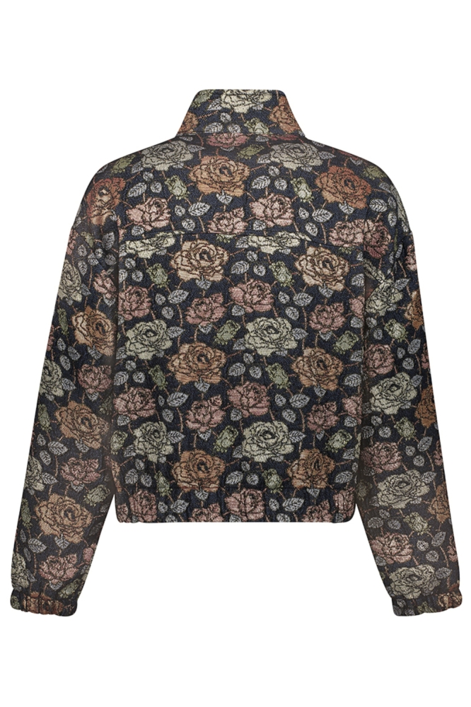 Geisha blauwe dames jas | Achteraanzicht