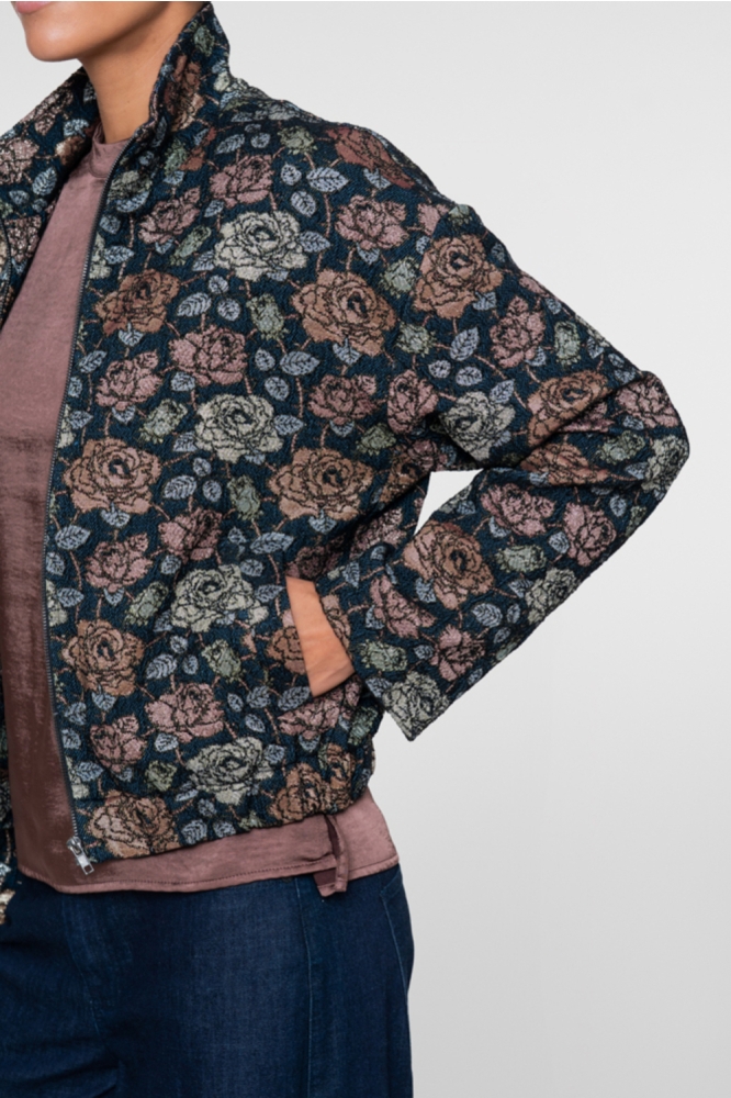 Geisha blauwe dames jas | Kleurstaal