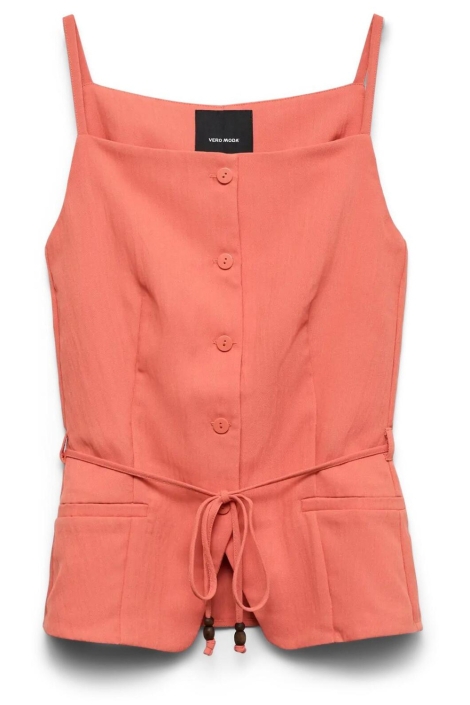 Vero Moda oranje dames top | Vooraanzicht