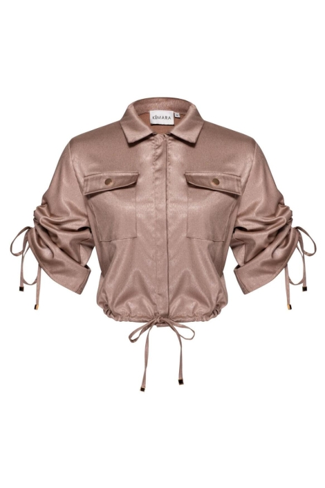 Kimara beige dames jas | Vooraanzicht