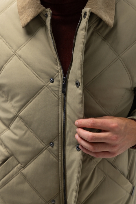 State of Art taupe heren jas | Close up