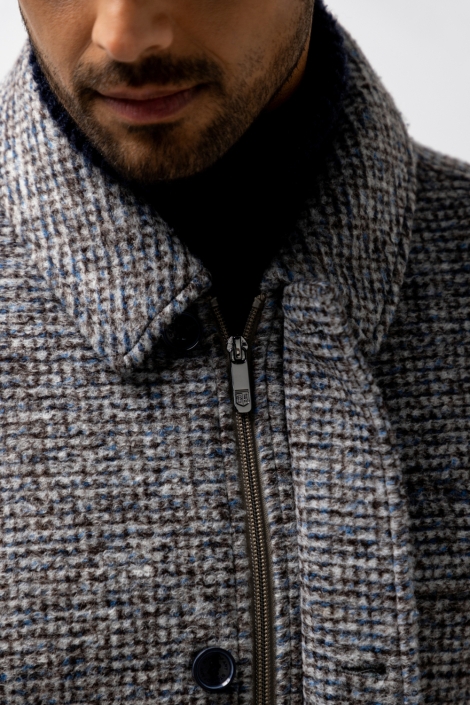 State of Art grijze heren jas | Close up