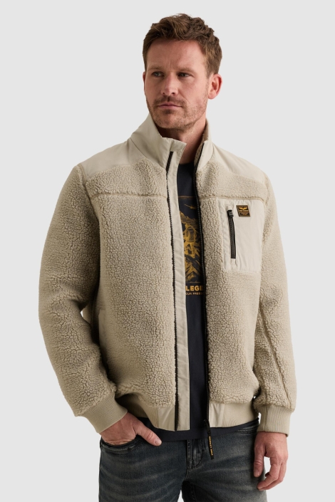 PME legend beige heren jas | Model vooraanzicht