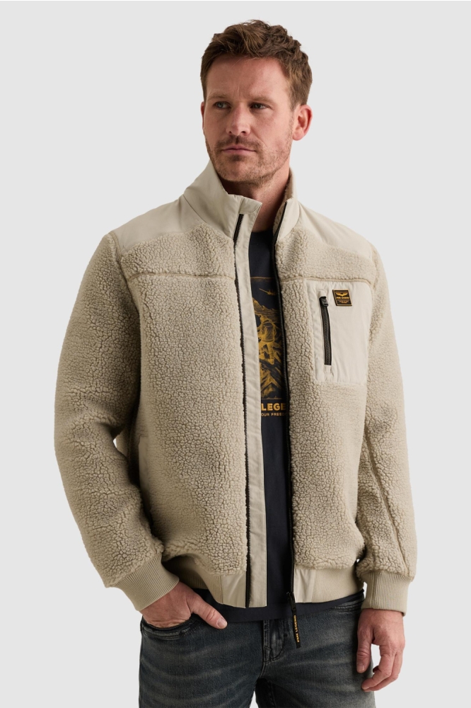 PME legend beige heren jas | Model vooraanzicht