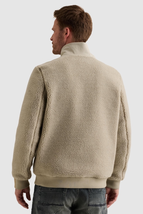 PME legend beige heren jas | Model achteraanzicht