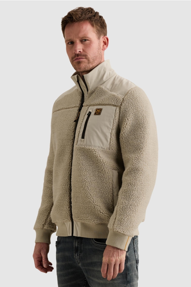 PME legend beige heren jas | Model zijaanzicht