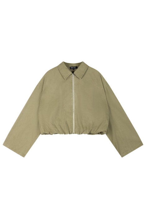 Refined Department groene dames jas | Vooraanzicht
