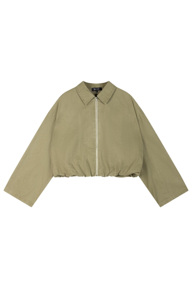Refined Department groene dames jas | Vooraanzicht