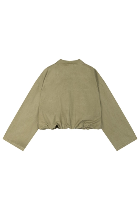 Refined Department groene dames jas | Achteraanzicht